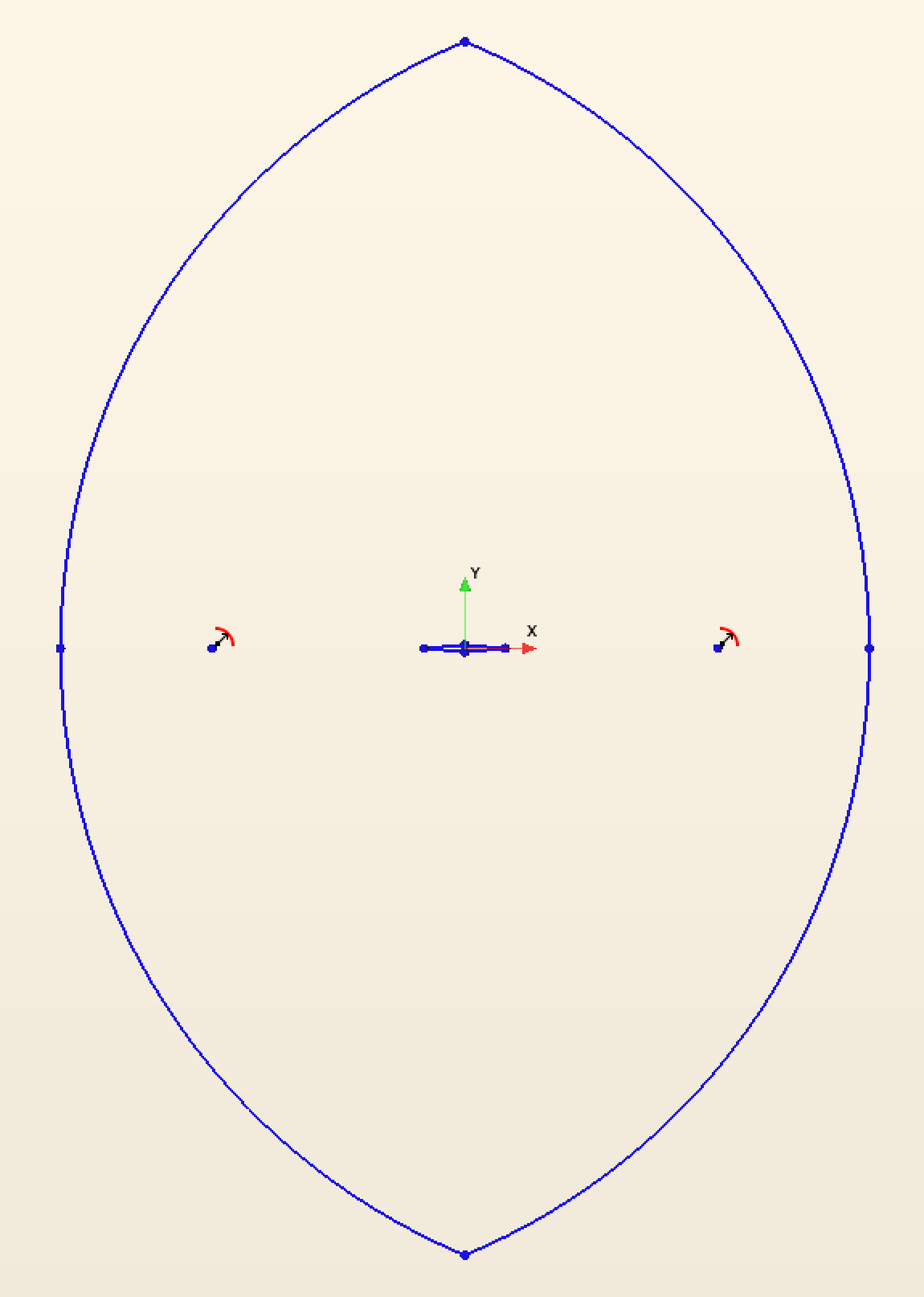Symmetrical diamond wedge airfoil