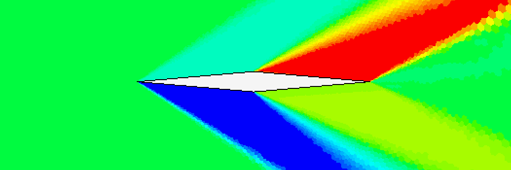 Symmetrical diamond wedge airfoil