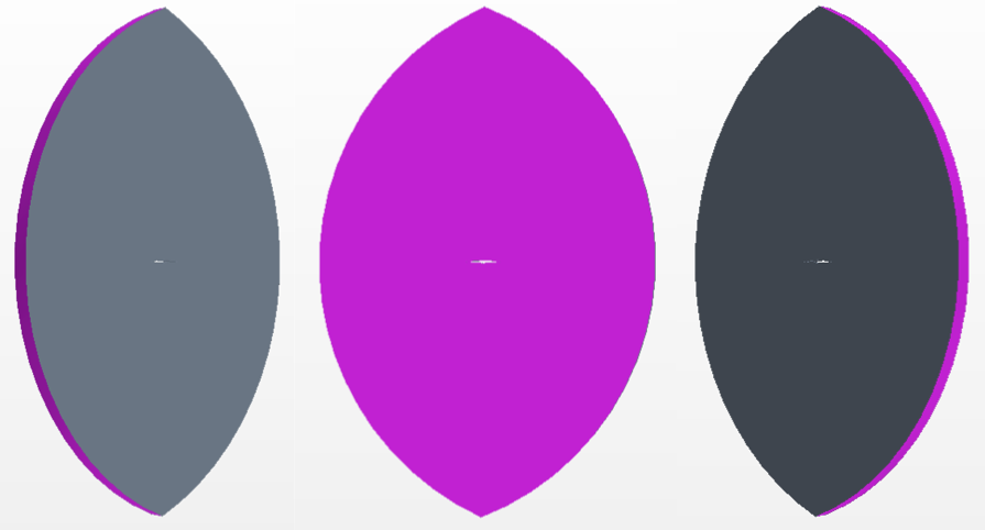 Symmetrical diamond wedge airfoil