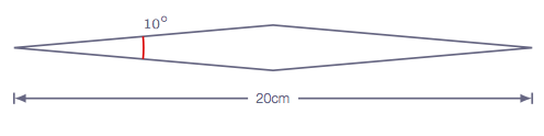 Symmetrical diamond wedge airfoil